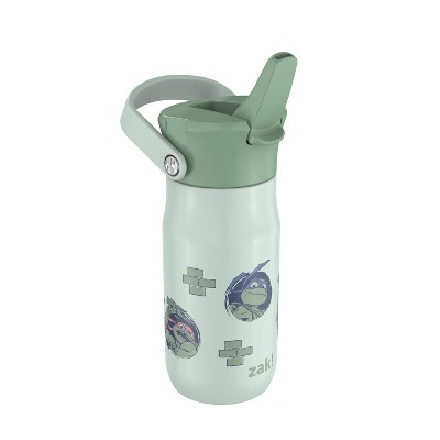 Zak Designs 14oz TMNT Stainless Steel Vacuum Harmony Straw Water Bottle