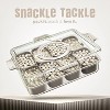 LunaLulinlk 8-compartment tray with lid, portable snack tray with handles and plates, cream - 4 of 4