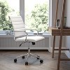 Emma and Oliver Mid-Back LeatherSoft Ribbed Executive Swivel Office Chair - Desk Chair - image 2 of 4