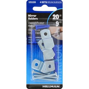 Hillman AnchorWire Metallic Mirror Holder Kit 4 pk (Case of 10) - 1 of 1