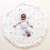 MakeMake Organics GOTS Certified Organic Cotton Nursery Floor Rug Washable Reversible Thick Quilted (Round 48", Rainbow) - 2 of 4