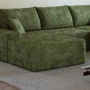 MAYEERTY 3-Seater Left Sofa Green - 3-Seater Left Layout, Corduroy, No Assembly, for Living Room/Bedroom - 3 of 4