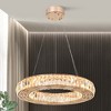 LNC Brusmogan 1-Lights Luxury and Glam Crystal Cylinder Kitchen Island Pendant Lights,Gold,8in/9.1in/11.8in/22in/37in - 2 of 4