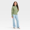 Girls' Long Sleeve Textured Mock Turtleneck T-Shirt - art class™ - image 3 of 3