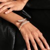 SOHI Women's Gold Leaf Wrap Bracelet - 3 of 3