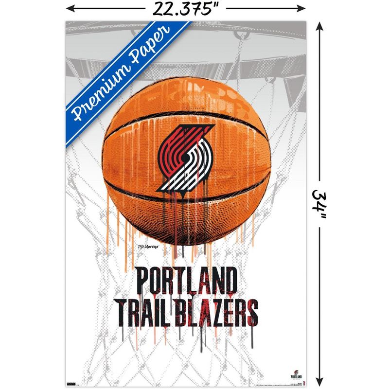 Trends International NBA Portland Trail Blazers - Drip Basketball 21 Unframed Wall Poster Prints, 3 of 7