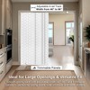 86"x96" Chicology Light Filtering Panel Track Hexagon Blind White - 2 of 4