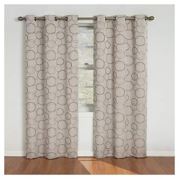 1pc 42"x95" Blackout Thermaback Meridian Window Curtain Panel Linen - Eclipse