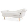 VYNXARIA Classic Sled Design Sofa Chair with Imported Tapered Birch Legs, Ergonomic Curled Edge Pillow,and High-Density Sponge Filling White - 2 of 4