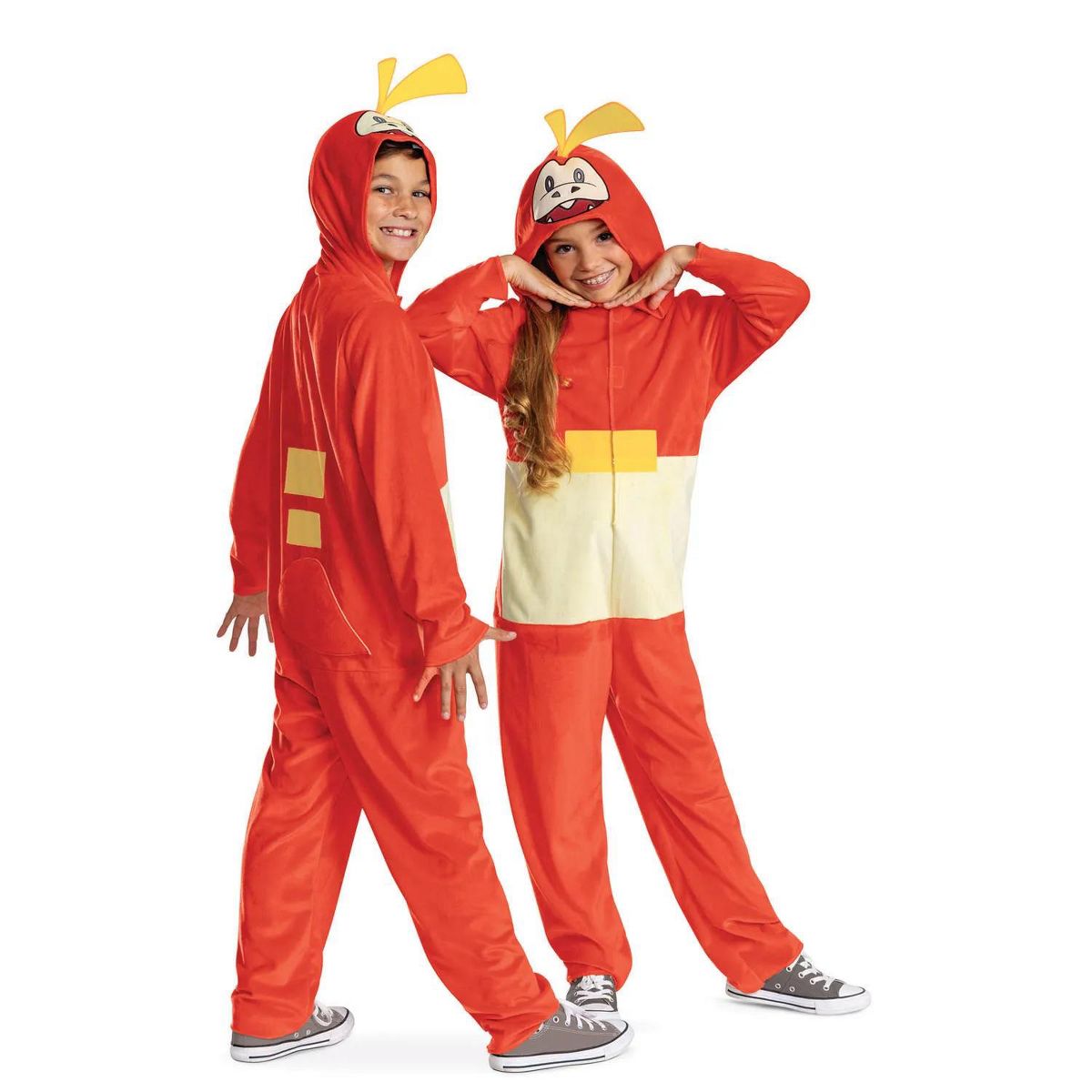 Disguise Boys' PokeMon Fuecoco Hooded Jumpsuit Classic Costume - thumbnail 3