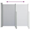 Side Awning Grey Polyester with PU coating 47.2 x 118.1 in vidaXL - 4 of 4