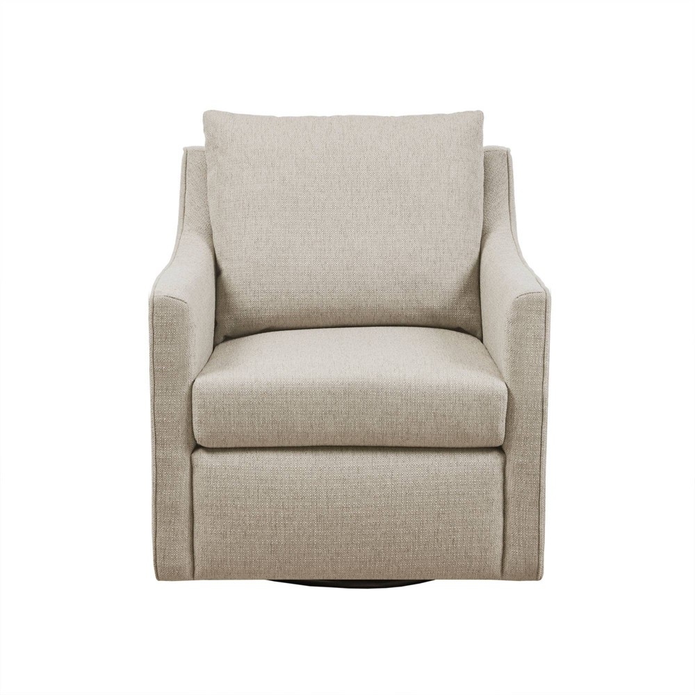 Photos - Chair Martha Stewart Christian Swivel Armchair Natural 