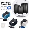 ROBOTIME Luggage, Suitcase Set with Double Spinner Wheels and U-Shaped Pillow, Large Capacity Case for Trips, 3PCS, Silver, 30.31"*19.29"*11.81" - 2 of 4