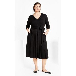 Women's Plus Size Presley Dress - black | CITY CHIC - 1 of 4