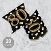 Big Dot of Happiness Adult 80th Birthday - Gold - Favor Gift Boxes - Birthday Party Petite Pillow Boxes - Set of 20 - 2 of 4