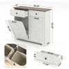 GDFStudio Dori Farmhouse Double Tilt-Out Trash Cabinet with Double Drawer - 3 of 4