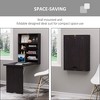 Aghana Digitals Espresso Brown Wall-Mounted Foldable Desk with Adjustable Shelves & Storage - - 4 of 4