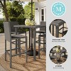 Martha Stewart Bedford 5-Piece Indoor-Outdoor Bar Set with 4 Patio Bar Stools and Bar Height Table with Engineered Wood Top in Rattan Wicker - 3 of 4