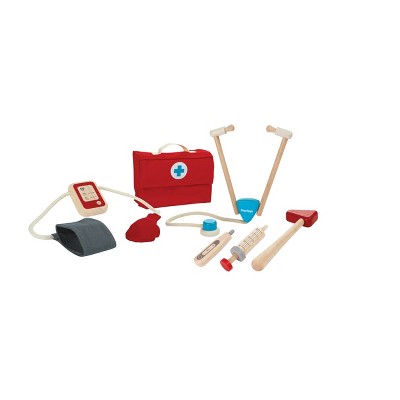 wooden doctor play set