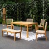 Cambridge Casual 6pc Paxton Teak Wood Outdoor Patio Dining Set with Honey Wicker Brown - 2 of 4