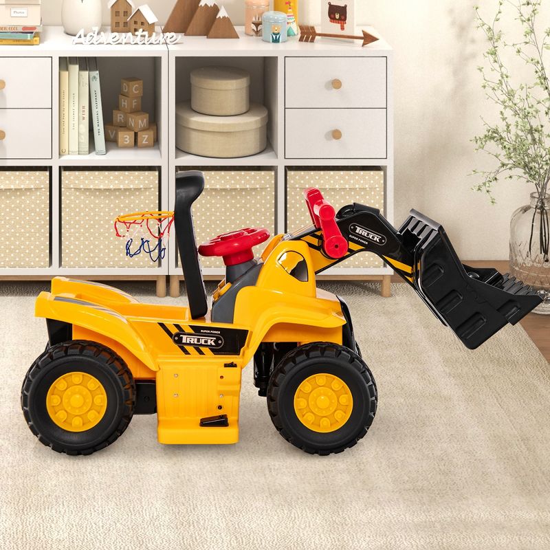 Costway 6V Electric Kids Ride On Bulldozer Pretend Play Truck Toy with Adjustable Bucket, 2 of 6