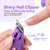 Saviland Nail Clippers with Magnets: Purple Nail Clipper for Nails Cutter with Sizer Magnets 15PCS (Purple) - 3 of 4