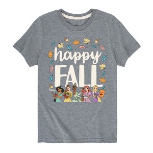 Girls' - Disney Princess - Happy Fall Short Sleeve Graphic T-Shirt - 1 of 4