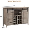 Farmhouse Buffet Cabinet with Sliding Barn Door, Rustic Sideboard, Removable Wine Rack, Farmhouse Sideboard with Adjustable Shelf for  Dining Room - 2 of 4