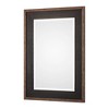 Uttermost Rectangular Vanity Accent Wall Mirror Rustic Beveled Black Aged Bronze Wood Frame 30" Wide for Bathroom Bedroom Home - 3 of 3