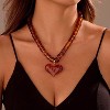 Chunky Acrylic Heart Beaded Choker Necklace – Bold Statement Gift for Women - 4 of 4