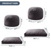 MAXYOYO Giant Bean Bag, Faux Fur Convertible Beanbag Folds from Lazy Chair to Floor Mattress Bed, Dark Grey - 2 of 4