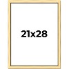 PosterPalooza | Simple Gold Picture Frame - UV Acrylic, Foam Board Backing, Hanging Hardware - 2 of 4