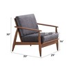 Fabric Accent Chair with Rubber Wood Frame, Full Foam Removable Cushion, Finish Comfortable Seating - 2 of 4
