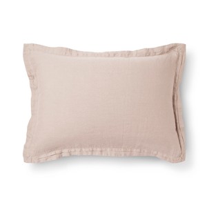 Blush Lightweight Linen Pillow Sham (Standard) - Fieldcrest , Size: Standard Sham