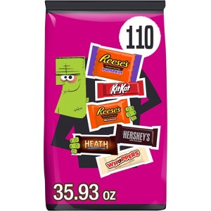 HERSHEY'S Chocolate Assorted Halloween Candy Miniatures - 35.93oz/110pc - 1 of 4