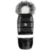 Cover Baby 0-3 Years Organic Premium Gray Wool Adjustable Footmuff in Satin Black - 4 of 4