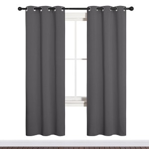 NICETOWN Grommet Top Blackout Curtains, Thermal Insulated Noise Reducing Window Drapes (Set of 2) - 1 of 4
