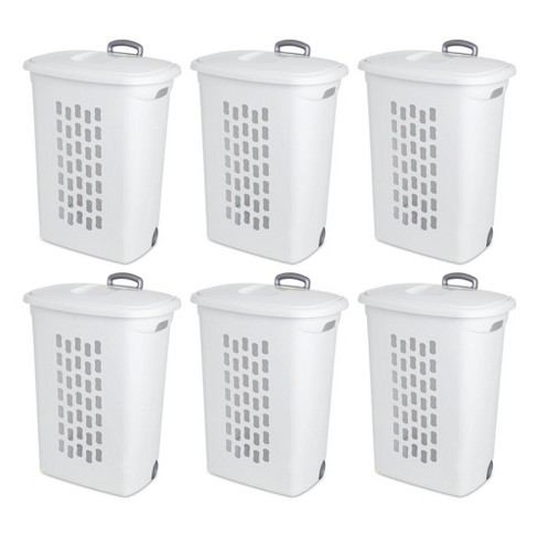 Gracious Living Easy Carry Large Vented Plastic Laundry Hamper w