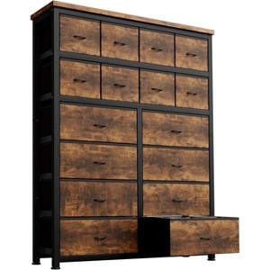 Jojoka Tall Dresser for Bedroom,16 Drawer Dressers & Chests of Drawers, Fabric Storage Drawer, 11.8" D x 39.9" W x 51.2" H - 1 of 4