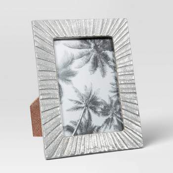 4"x6" Cast Aluminum Texture Metal Table Frame - Threshold™