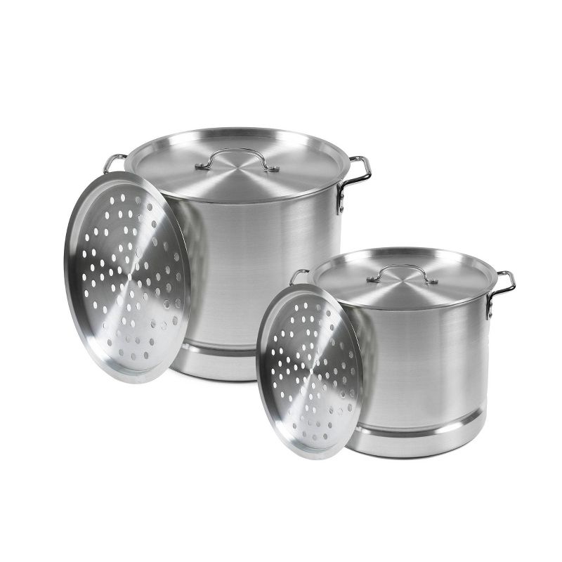 IMUSA Steamer Set Containing a 28qt and 10qt Steamer, 2 of 5