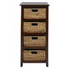 Seabrook FourTier Storage Unit with Espresso and Natural Baskets - OSP Home Furnishings - image 3 of 4