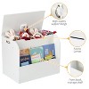White Toy Storage Box with Safety Hinge - 29.5x15.6x17.1 inch Flip Lid, Easy-Clean MDF, Nursery & Playroom Organizer - 3 of 4