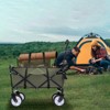 BEAFUP Utility Foldable Wagon Cart with Strapping System, 225 Lbs Capacity - All-Terrain 360° Wheels,for Beach,Shopping,Camping,Family Outings - 2 of 4