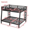 Full XL Over Queen Bunk Bed with Ladder and Guardrails - 3 of 4