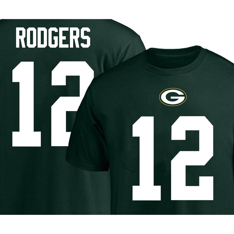 NFL Green Bay Packers Men's Aaron Rodgers Big & Tall Short Sleeve Cotton Core T-Shirt, 2 of 3