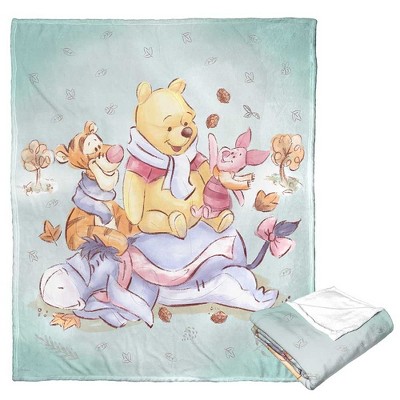 Disney Winnie the Pooh Autumn Happiness Silk Touch Throw Blanket 50x60 Inches