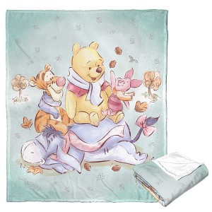 Disney Winnie the Pooh Autumn Happiness Silk Touch Throw Blanket 50x60 Inches - 1 of 4