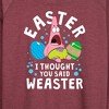 Women's - SpongeBob Squarepants - Easter Weaster Lightweight French Terry Wide Neck Long Sleeve Shirt - 2 of 4