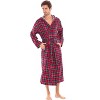 ADR Men's Hooded Flannel Robe, Soft Cotton - 2 of 4